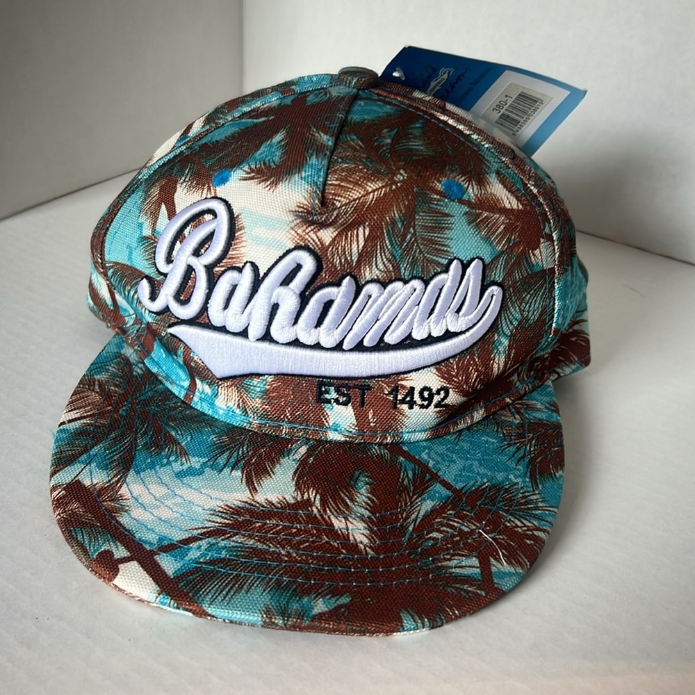 Island Dreams Bahamas Tropical Cap Team And Brown OS